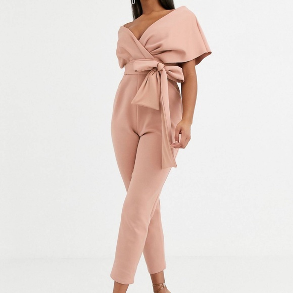 Scuba Jumpsuit in blush - Picture 1 of 5